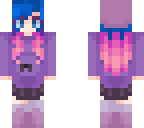 blue pink hair girl