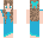 blue girl with bow in hair 
