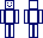 blue stick man