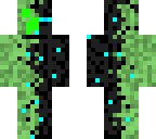 ender diamond effect light green creeper mouth
