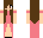 pink dress and brown hair