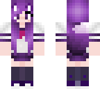 purple wolf girl in school uniform