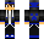 cool blue boy with a creeper hoodie