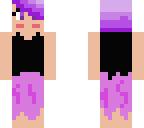 cool purple-haired girl with headphones