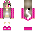 casual pink cat girl