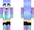 cute blue and purple girl with horns