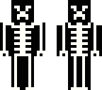 white skeleton man