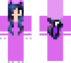 galaxy girl in pink cat onesie