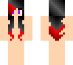 girl with black hair and red highlights base
