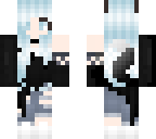 kawaii blue emo wolf