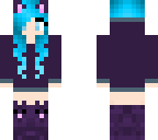 blue cat girl