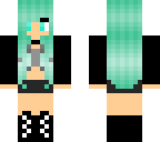 girl with aqua hair
