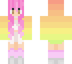 pink girl with rainbow hoodie