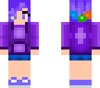 purple hair girl with flower crown