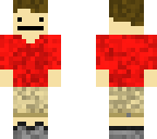 straight face - red shirt