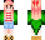 striped cat girl