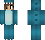 blue dino girl
