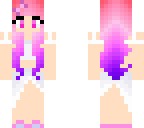 cute girl with pink hair