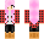 pink hair flannel