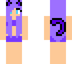 purple cat girl in swiming suit