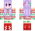 cute purple haired christmas girl