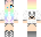 rainbow wolf girl
