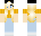 yellow top and light blue jeans
