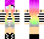 pretty rainbow hair girl