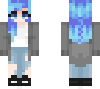 blue haired cutie