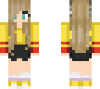 girl with cyan eyes and yellow coat edit