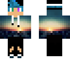 sunset blue hair