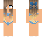 blue girl swimsuit