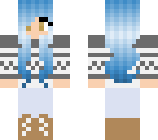 blue haired sweater girl