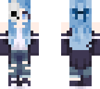 blue half skull face