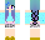 cute girl with blue hair