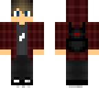 flannel boy with jansport backpack