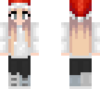white winter coat and santa hat