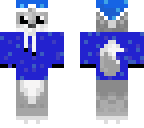 blue christmas hat wolf