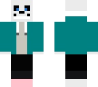 sans with eyes and teal jacket