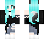 emo kawaii blue wolf