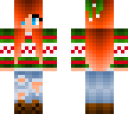 christmas redhead girl in green