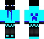 enderman cool guy with blue and white eyes