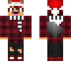 christmas flannel wolf boy