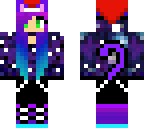 christmas purple galaxy cat girl