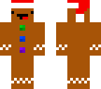 derpy gingerbread man with santa hat