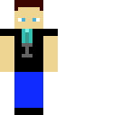 diamond sword black shirt with jeans person