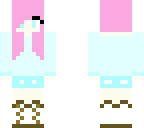 cute pink hair girl with teal outfit