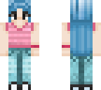 blue haired girl