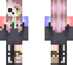 half skeleton girl