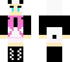 panda girl with pink hair